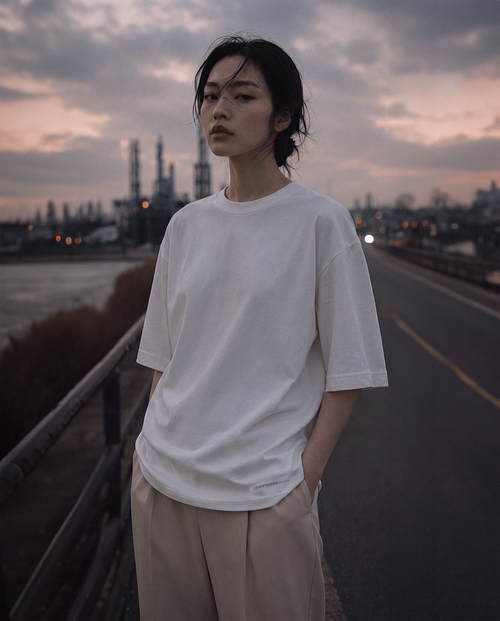 JANPIERRE ORIGIN WHITE — UNISEX OVERSIZED TEE
