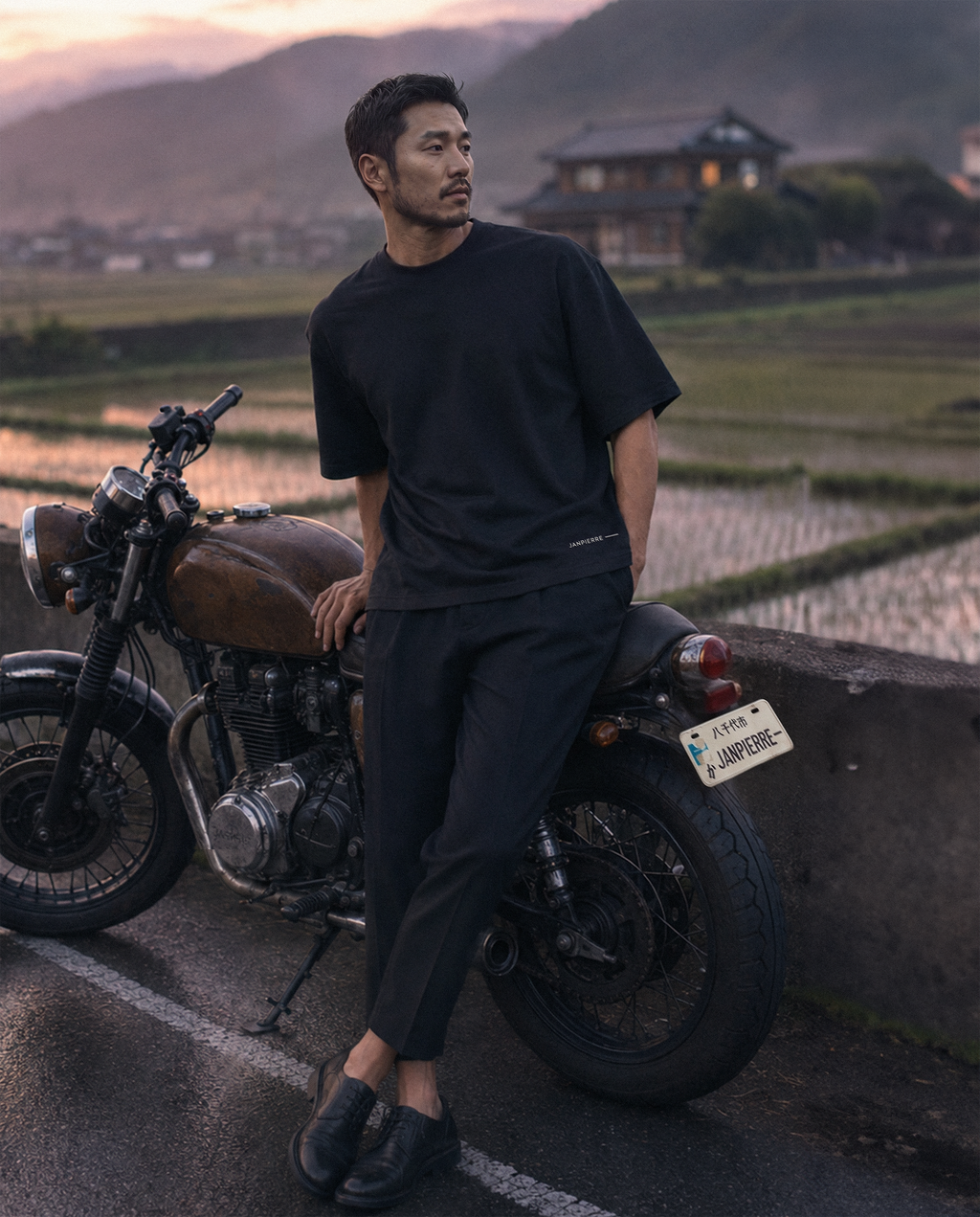 PRE-ORDER JANPIERRE ORIGIN BLACK — UNISEX OVERSIZED TEE