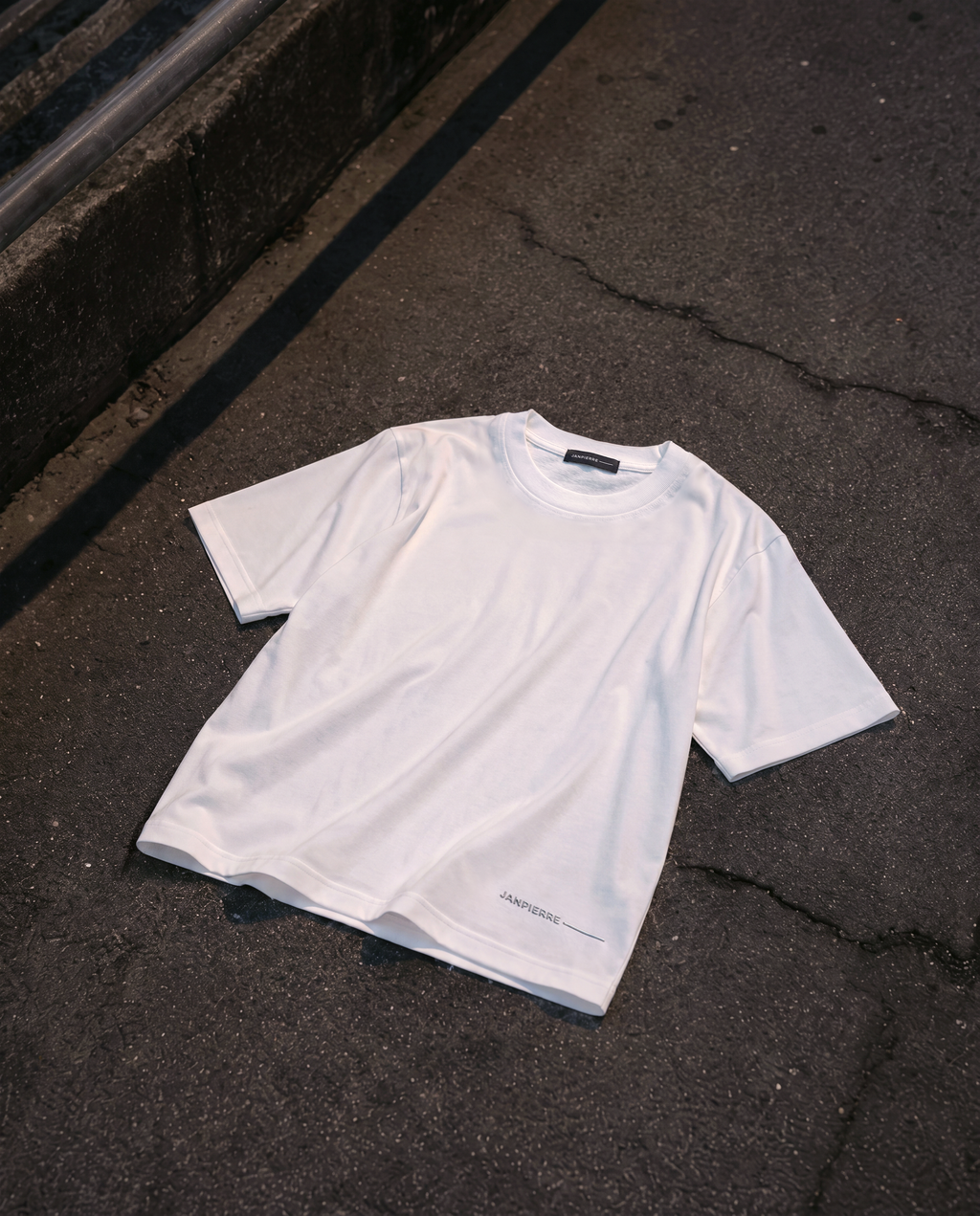 PRE-ORDER JANPIERRE ORIGIN WHITE — UNISEX OVERSIZED TEE