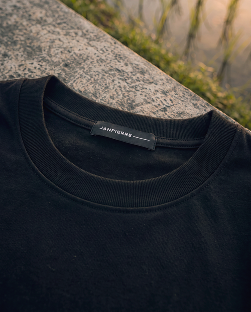 JANPIERRE ORIGIN BLACK — UNISEX OVERSIZED TEE